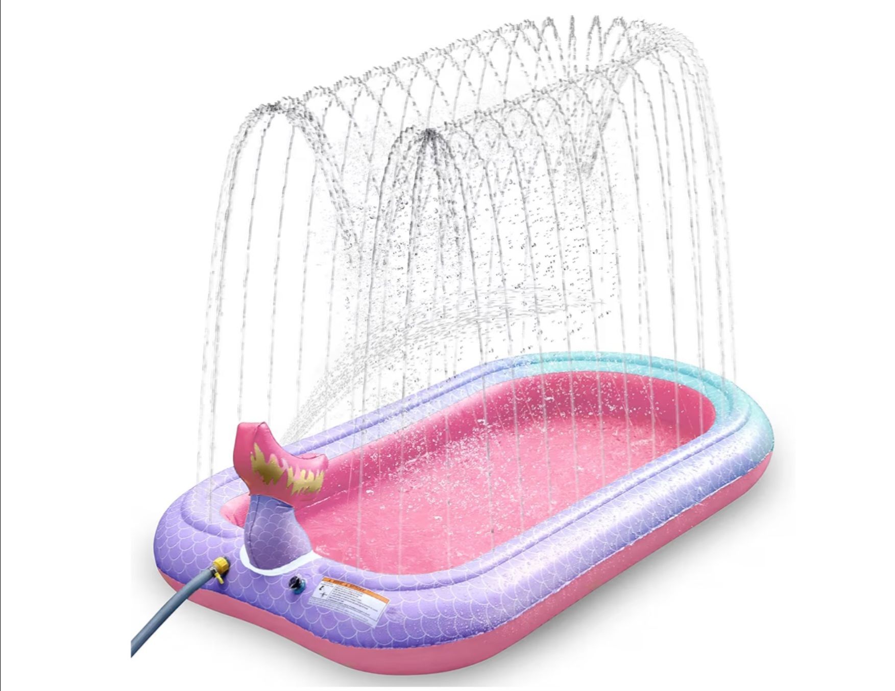 Ancesfun 65" Mermaid Splash Pad & Sprinkler for Kids