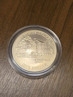 1990 West point Eisenhower Silver dollar 90% silver