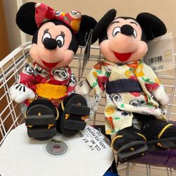 Japanese Disney Mickey And Mini 8” Collectible