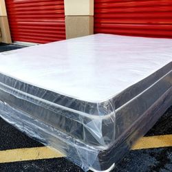 NEW QUEEN PILLOW TOP MATTRESS AND BOX SPRING 