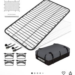 Wildroad Heavy Duty Roof Rack Platform 90”x47” w/ Cargo Bag, Net & Straps