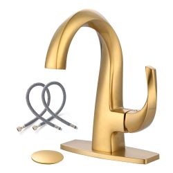 Brass Single Handle Single Hole Bathroom Faucet 