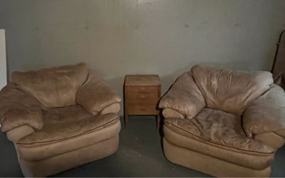 Leather Sofa and chairs