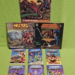 Vintage 1980's He-Man Masters Of The Universe Comic & Story Book Bundle 