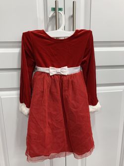 Baby Girl Red Velvet Christmas Dress Size 24M