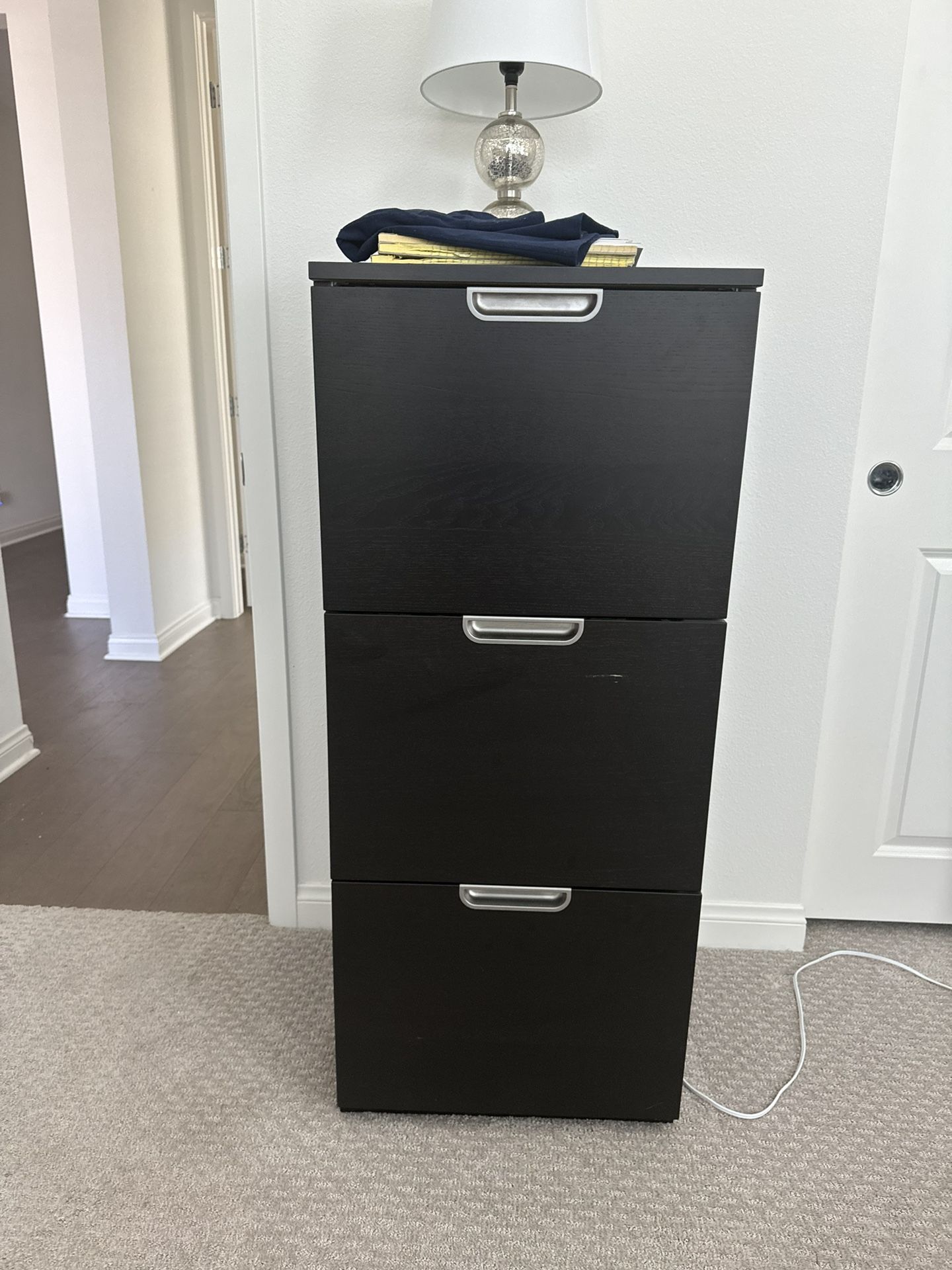 A Pair Of Wood File Cabinets - IKEA Galant 47” High