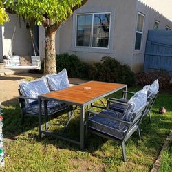 Aluminum patio furniture set high quality outdoor patio furniture set deep seating cushions outdoor dining table set patio aluminum dining table 🆕🚎?