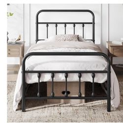 Twin Size Victorian Style Bedframe Black New