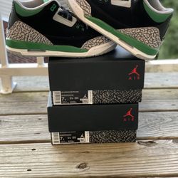 BRAND NEW JORDAN 3 “PINE GREEN” FOR SALE!!! GS SIZE 7  $185
