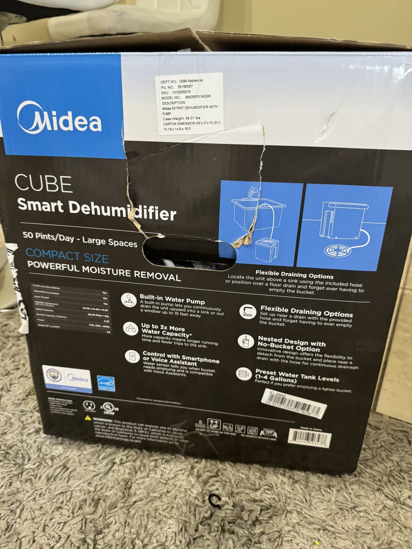 Cube Smart Dehumidifier