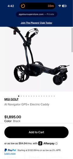 MGI Zip AI Navigator GPS+ Electric Cart