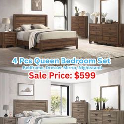 4pcs Queen Bedroom Set 