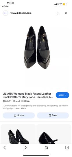 Liliana Black Leather Block Platform 