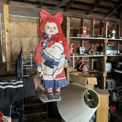Raggedy Ann Porcelain Doll