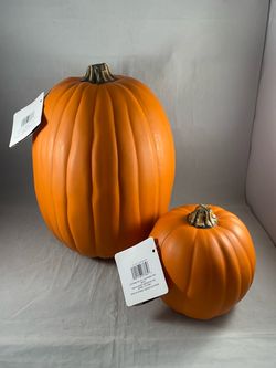 Faux pumpkins pumpkin Halloween decorations, Thanksgiving