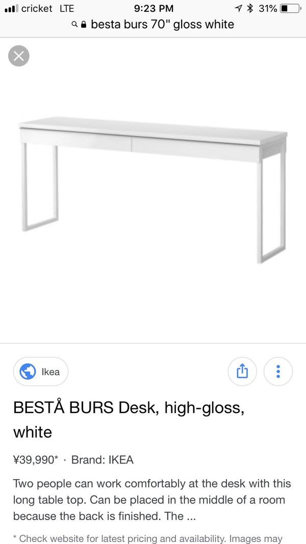 70 Ikea High Gloss White Desk Or Table For In Phoenix Az Open In The Appcontinue To Mobile Website