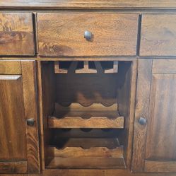 Wooden TV Stand Bob's Furniture Antique Wine Rack