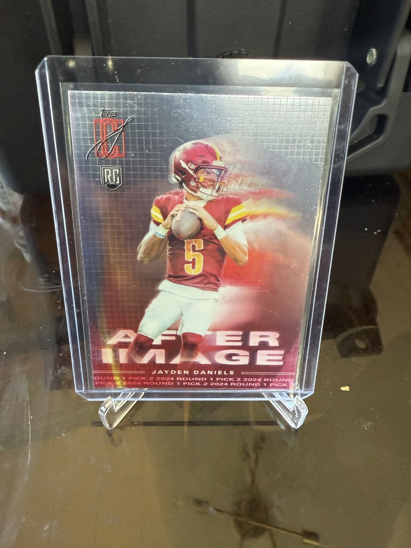 Jayden Daniel’s After Image AI-7 Topps Signature Class 2024
