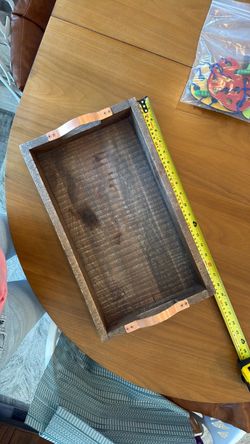 Rustic Tray with Copper Accents