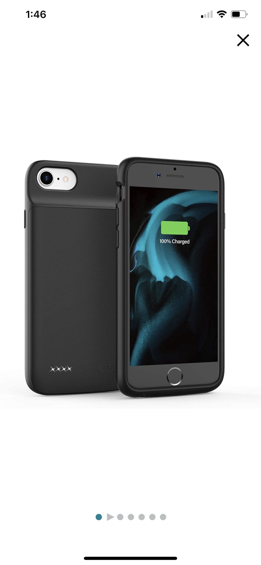 Battery Case for iPhone 6 6S 7 8 SE 2020 (2nd Generation), 3200mAh Charging Case, Protective Charger Case, Portable Extended Battery Pack (4.7-inch) (