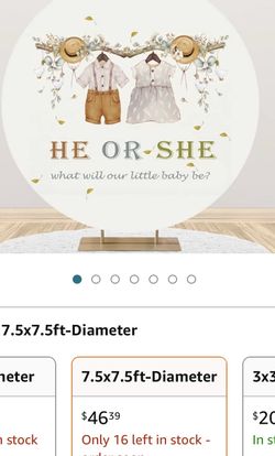 Gender Reveal Round Backdrop