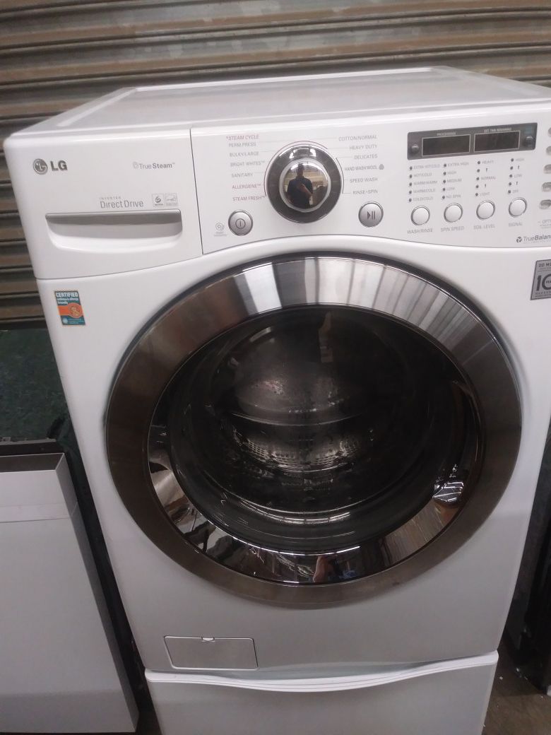 LG washing machine with pedestal