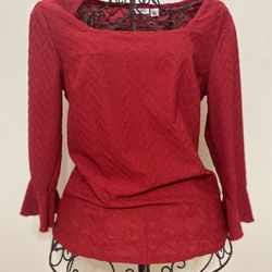 Red Flared Sleeve Blouses for Women