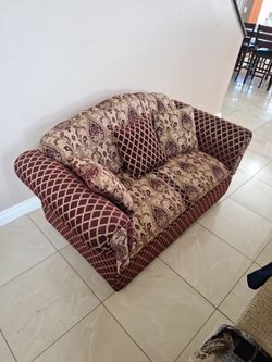 Sofa with Throw Pillow