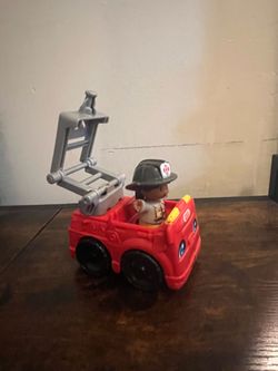 Fire truck with firefighter figure