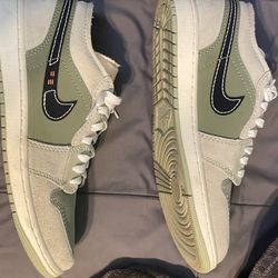 Air jordan 1 low craft light green olive size 11.5 
