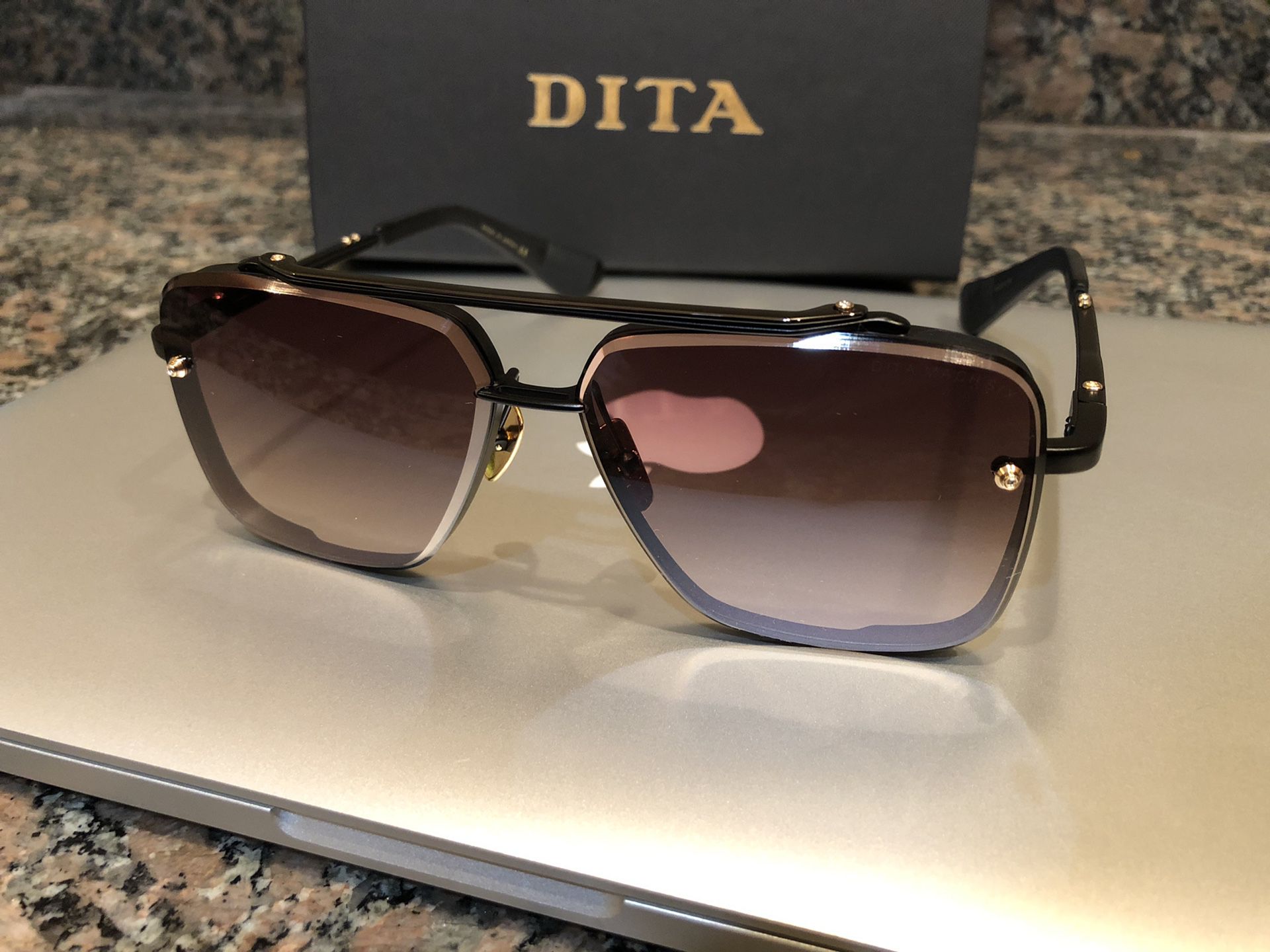 DITA MACH-SIX Matte Black sunglasses