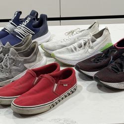 Nike and Adidas and Vans sneakers