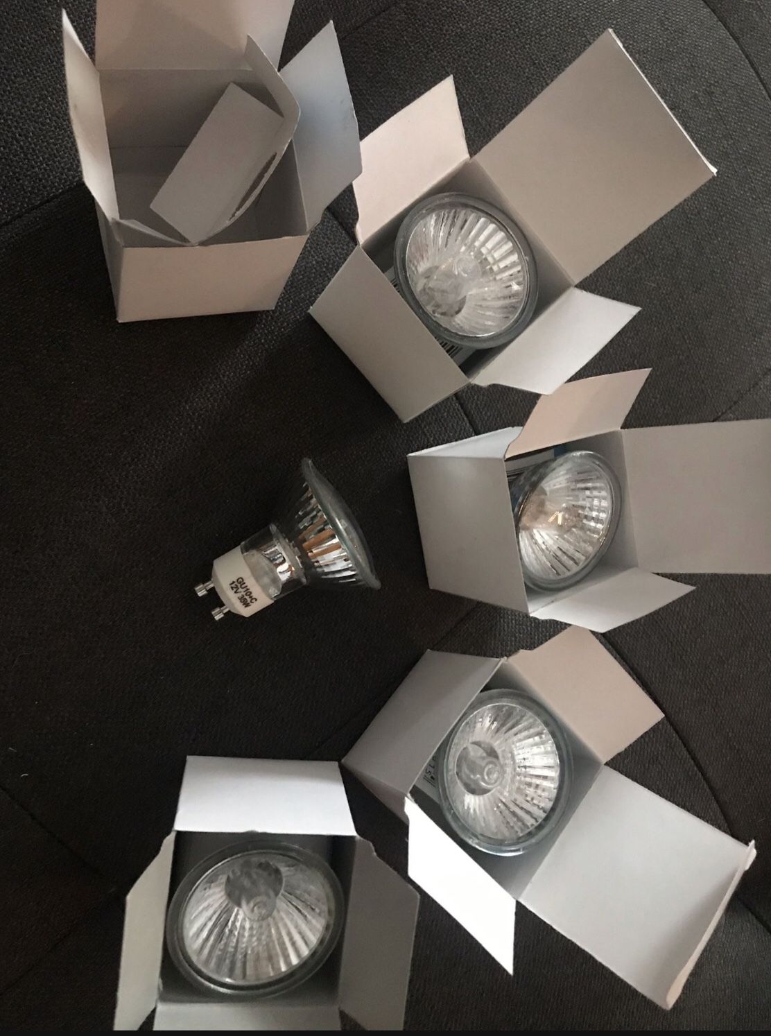 12v GU10+c Halogen Bulbs (set Of 5) (not For 110 Wiring)
