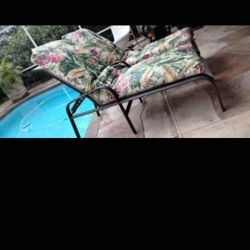 Outdoor Commercial Chaise Lounge Chairs Pool Deck Furniture Tropical Cushions