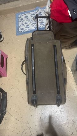 Olive Green Rolling Wheeled Duffle Bag