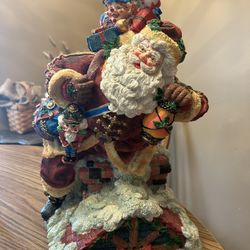 Enesco Up On Rooftop santa -  christmas decor - 16" tall