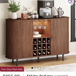 New in box 54.6'' Modern Bar Cabinet Sideboard Wayfair MSRP $256
