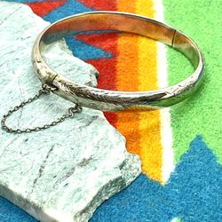 Sterling Thai Etched Bracelet 