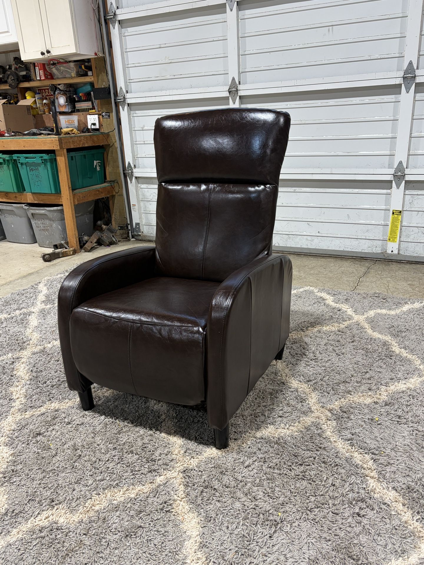 Stratton Brown Leather Recliner