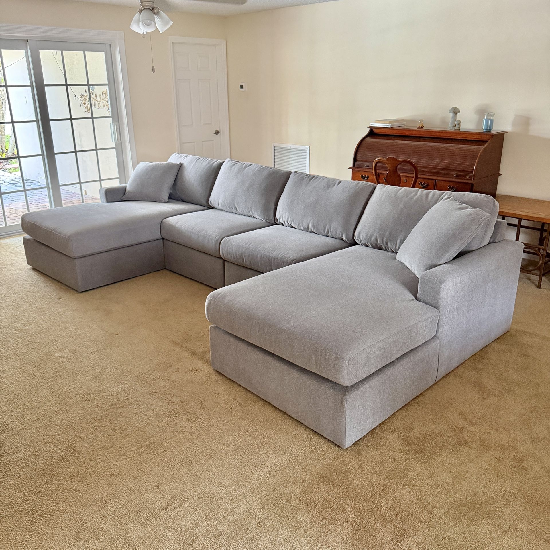 NEW Grey Double Sectional Large Couch