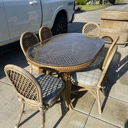 Vintage Rattan Dining Set 