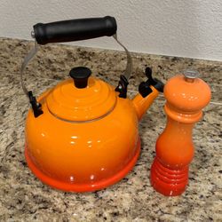 Le Creuset Kettle and Pepper Mill