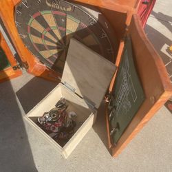 Dartboard And Darts In Case