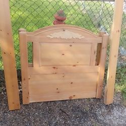 Twin Knotty Pine Bed Frame