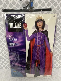 Spirit Halloween Disney Villains Evil Queen Full Costume Child Size XL 14-16 NEW