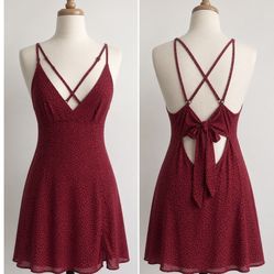 Kimchi Blue Floral Red Dress