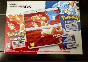 New Nintendo 3DS Pokémon Red & Blue Edition Bundle