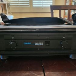 Alesis RA100 2 Channel Power Amp. With Carrying Case