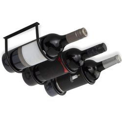 Wine Rack Wall Mounted Under Cabinet Kitchen Storage 