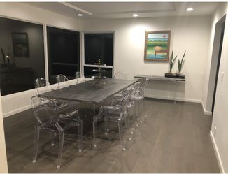 Large Dining Table With Acrylic Legs
